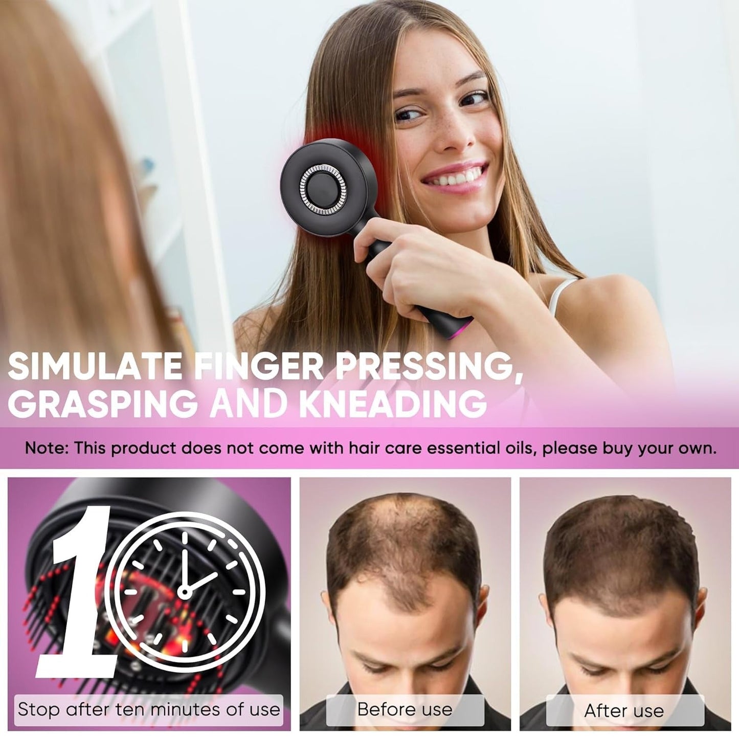 Multi-Functional Electric Scalp Massage Comb – Hair Growth + Stress Relief