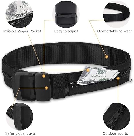 Hidden Anti-Theft Stash Belt – Keep Your Cash & Valuables Safe While Traveling